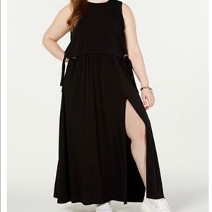 Michael Kors Plus Size Lace Up Popover Maxi Dress